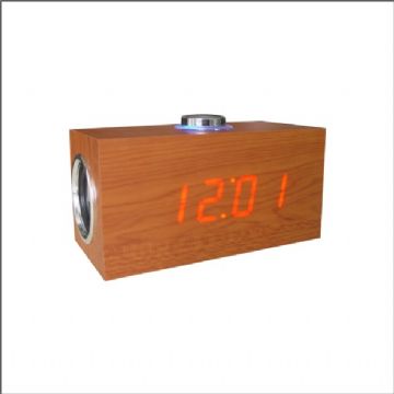 Digital Wooden Clocd   With Speaker